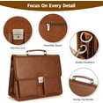 thumbnail image 4 of Classic PU Leather Briefcase for Men - Professional Business Messenger Bag, 4 of 6