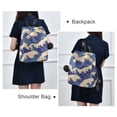 thumbnail image 4 of FORMRS Women's Travel Backpack Purse Anti-Theft Hidden Pockets Casual Shoulder Bag, Blue Wave Pattern, 4 of 7