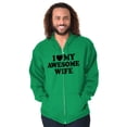 thumbnail image 5 of I Love My Awesome Wife Cute Husband Zip Hoodie Sweatshirt Men Brisco Brands L, 5 of 6
