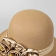 thumbnail image 2 of Slccxzc Elegant Adjustable Fedora Flower Decorated Bowler Hat Versatile Simple Design Dome Top Hat For Party, 2 of 7