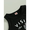 thumbnail image 6 of Wassery Baby Boys Pants Set Sleeveless Letters Print Vest Tops + Side Pockets Drawstring Short Pants 6 12 18 24 Months Infant Boys Summer Casual Street Party, 6 of 9