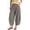 Gray, variant on Tqcoqu Women's Cotton Linen Pleated Pants,Button High Waist Loose Cropped Balloon Casual Trousers With Pockets For Spring Summer,Army Green Women's S-XXL