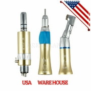 Gold NSK Style Dental Low Speed Air Motor 4 Hole Contra Angle Handpiece
