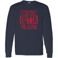 thumbnail image 2 of Straight Outta Houston Long Sleeve T-Shirt - X-Large - Navy w/Red Print, 2 of 6