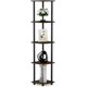 thumbnail image 1 of 5 Tier Corner Display Rack Multipurpose Shelving Unit, Dark Cherry/Black, 1 of 9