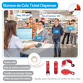 thumbnail image 3 of KOQICALL Dispensador de Boletos (Rojo) con Rollo de Turnos de Espera 3 D&iacute;gitos (000-999, 2000 Tickets) | Toma Turnos & Gesti&oacute;n de Colas - Ideal para Cl&iacute;nica, Negoc, 3 of 6
