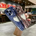 thumbnail image 4 of Compatible with iPhone Case,Luxury Electroplated Heart Shpae Hollow Camera Lens Protection Soft Shockproof Cover Phone Case (Navy Blue, iPhone 15 Pro Max), 4 of 12