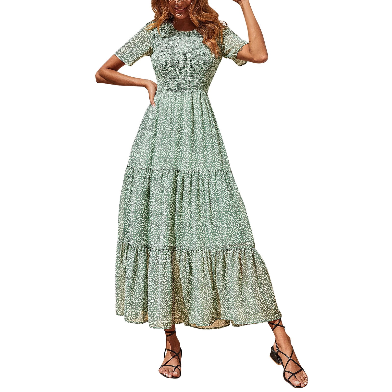 Sayhi Womens Summer Casual Midi Dress 