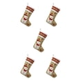 thumbnail image 3 of Matsuzay Calcetín de Navidad Lindo Lino Chimenea Ventana Regalos Bolsa Tarjeta Calcetín Oficina Café Fiesta Decoración Colgantes Niños Type5 NO5, 3 of 6