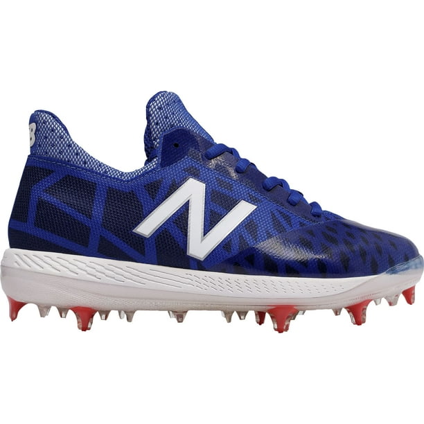 New Balance Low Cut Compv1 Tpu Baseball Cleat Mens Shoes Blue With White Red Walmart Com Walmart Com