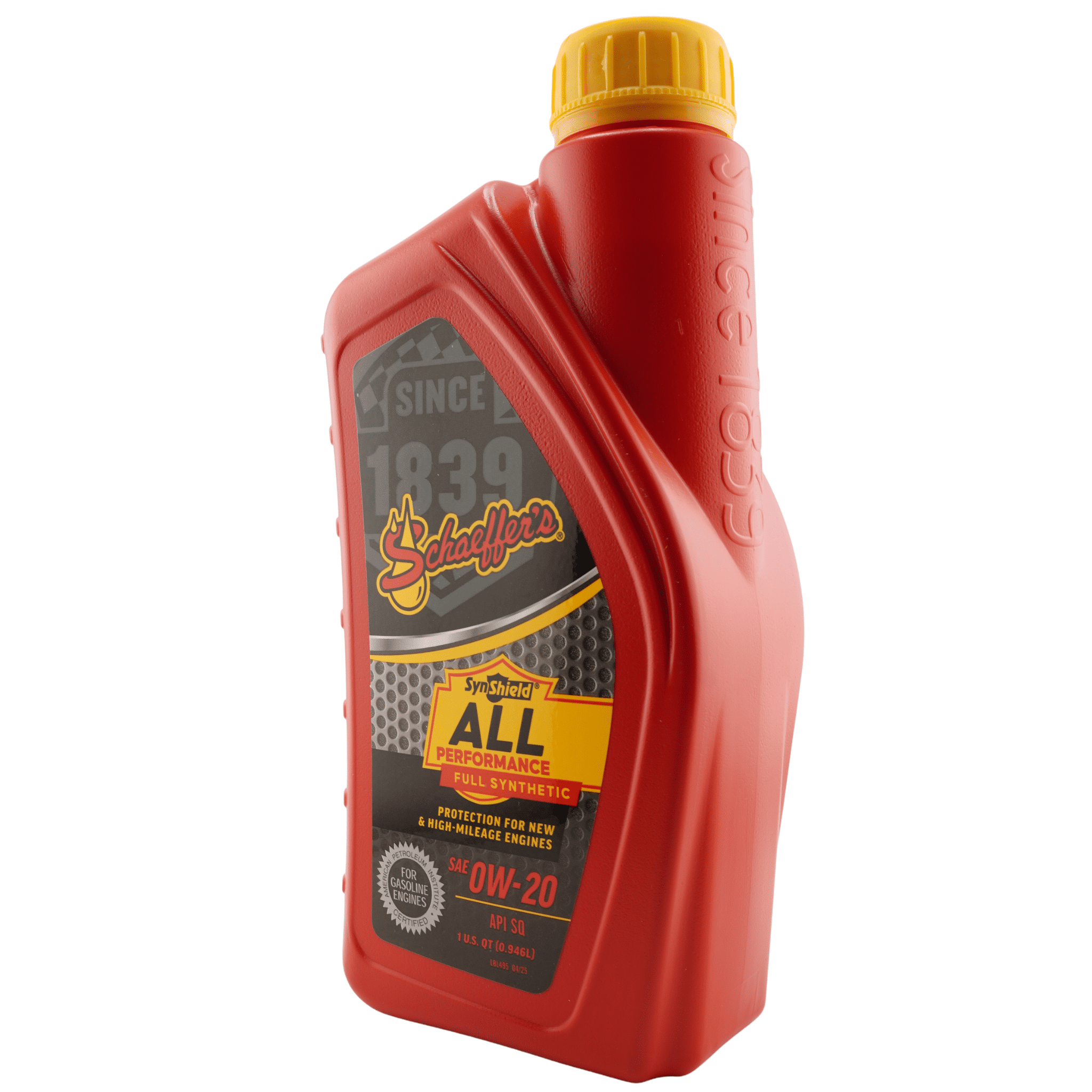 Schaeffer's 6020 SynShield Full Synthetic 0W-20 Gasoline Engine Oil, 1 qt. - Case of 12