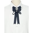 thumbnail image 4 of INSPIRE CHIC Women's Pre-Tied Neck Tie Ribbon Elegant Bowknot Bow Tie Bow Tie Brooches, 4 of 5