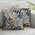 thumbnail image 3 of Decorative Pillow Cover 100% Cotton  Square Washable Cushion Covers with Invisible Zipper for Couch, Bedroom, Home, Feuillage - Light Ecru - Spring/Summer, 3 of 5