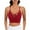 Wine, variant on Yyeselk Bras for Women Crisscross Front Full Coverage Sports Bra Push Up Spaghetti Strap Breathable Sexy Soft Comfortable Bra Blue M