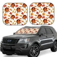 thumbnail image 1 of Vsdgher Thanksgiving Turkey Leaves Print Car Windshield Sun Shade, Reflective Sunshade Window Sunshade Sun Visor Protector Fit for Cars,Trucks,SUVs-Large, 1 of 6