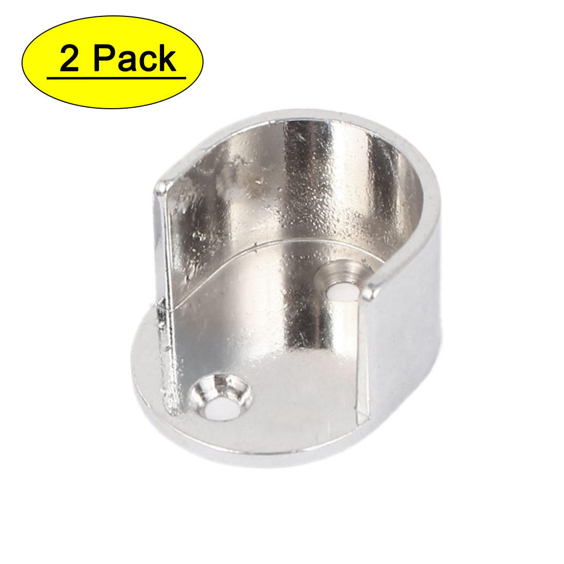 Uxcell 1.02' Pipe Dia Metal Clothes Rod Bracket, 2 Pack