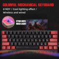 thumbnail image 4 of Teclado Mecánico De Juegos, Efecto De Iluminación Fría Portátil 61 Tecla RGB Mecánica Teclado Cableado Para Estudio, 4 of 7