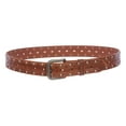 thumbnail image 2 of 1 1/2" Snap on Perforated Vintage Embossed Studded Jean Belt, 2 of 3