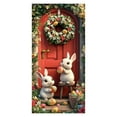 thumbnail image 2 of HongHeng Happy Easter Door Cover Bunny Banner Large Fabric Colorful Spring Welcome Decoration for Easter Party Photo Booth Background Favor Supplies, 35 x 70 Inches, 2 of 6