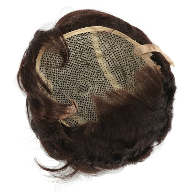 Pelo Corto Rizado Para Niño, Textura Esponjosa, Marrón Oscuro, , Sintético, Realista, Peluca Corta Ondulada Para Halloween