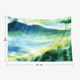 thumbnail image 2 of Landscape Tapestry - Colorful Mountain Watercolor Painting Outdoor Nature Rain Forest Green 60X40 - Present for Families, 2 of 11