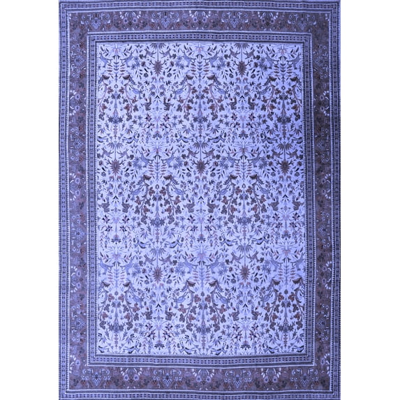 Ahgly Company Indoor Rectangle Persian Blue Traditional Area Rugs, 4' x 6'