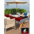 thumbnail image 5 of Outdoor Tablecloths with Umbrella Hole & Zipper, Red Black Chef 54x80 Inch Tablecloth Rectangle, Cartoon Cute Watercolor Cooking Plaid Waterproof Table Cloth, Patio/Pool/Picnic Table Covers, 5 of 8