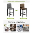 thumbnail image 3 of Brown Black Plaid Bar Stool Covers Set of 4, Vintage Rustic Star Buffalo Check Stretch Washable Bar Chair Covers with Backs, Removable Pub Counter Height Chair Cover for Kitchen Dining Room Cafe, 3 of 7