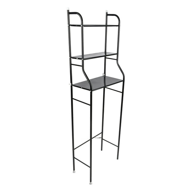 Estante para Almacenamiento de Toallas de Hierro de 3 Niveles, Organizador de Estante de Baña Sobre Inodoro, Diseño de Módem, Ahorro de Espacio Compacto para Baño y Cuarto
