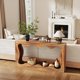 thumbnail image 4 of QinaQin Mesa consola farmhouse de 63 pulgadas, diseño angosto de 2 niveles con almacenamiento, ideal para sala, pasillo o recibidor, 4 of 5