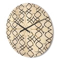 thumbnail image 3 of Designart 'Abstract Retro Pattern Design XIV' Mid-Century Modern Wood Wall Clock, 3 of 5
