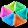 thumbnail image 2 of Silicone Mini Baking Cup Triangle Reusable Muffin Cake Cupcake Liners Mold (Random Color), 2 of 8