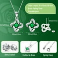 thumbnail image 3 of Eternal Rose with Necklace Earrings Set Birthday Gifts for Women Mom Preserved Real Flowers Mothers Day Valentines Day Gifts Anniversary Jewelry Sets for Women Grandma Wife Girlfriend Her (Green), 3 of 7