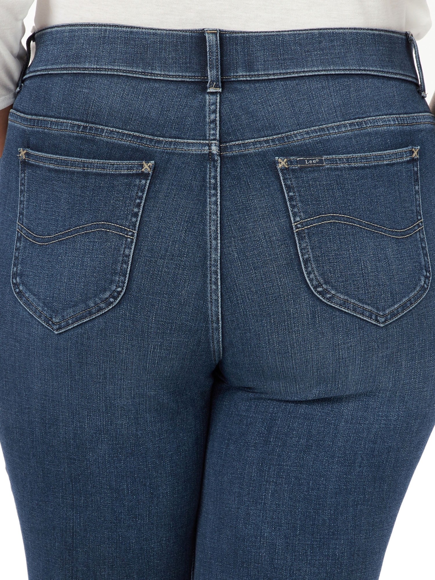 Lee Women's Plus Size Ultra Lux Long Straight Jean