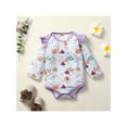 thumbnail image 5 of Seyurigaoka Baby Girls' 3 Pack Rompers Pattern Printed Long Sleeve Jumpsuits, 5 of 8