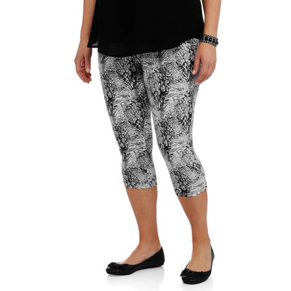 Faded Glory Women's PlusSize Essential Capri Leggings