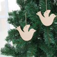 thumbnail image 3 of 10 piezas de adornos para árbol de Navidad, etiquetas de formas de madera vacías sin terminar naturales con, 3 of 9