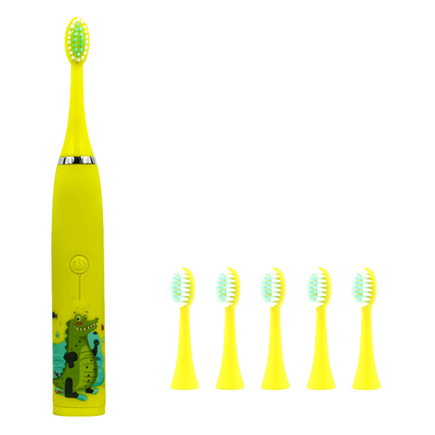 Kids Electric Toothbrush with 6 Brush Heads, IPX7 Water Resistant