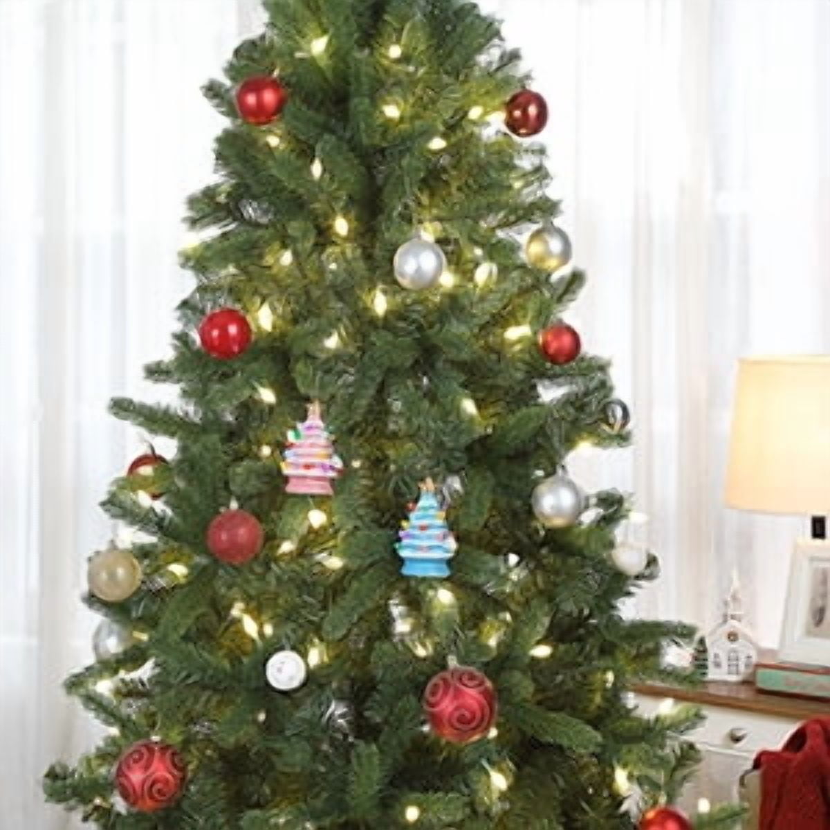 Mr. Christmas 4" Nostalgic Ceramic Tree Ornament, Light Blue, Mr. Christmas Nostalgic Ceramic Light Blue Tree Ornament