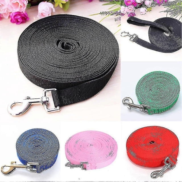 Pet Dog Leash Long Obedience Recall Foot Feet Training Lead 6/15/20/30/50/100ft-size,color:20ft,red