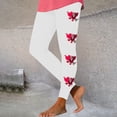 thumbnail image 4 of Feancey Workout Leggings for Women Valentines Day Novelty Printed High Waisted Yoga Tights Full Length Casual High Waist Tummy Control Running Pants White S, 4 of 7