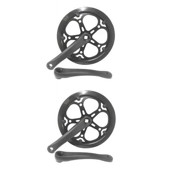 2X Bike Folding Bicycle Crankset 52T 170Mm Bike Crank Set Tooth Plate Single Speed Bike Diamond Hole Sprocket