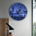thumbnail image 3 of Chicago Nightscape Wall Clock Modern Design Living Room Decoration Kitchen Clock Mute Wall Watch Home Interior Decor（10 Inch）, 3 of 6