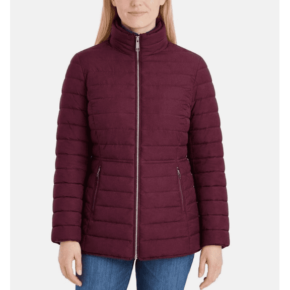 Nautica Women's Puffer Jacket Purple Small