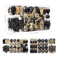 thumbnail image 4 of Lolsea 106ct Christmas Balls Ornaments Set, Colorful Plastic Shatterproof Decorative Baubles for Xmas Tree Decor, Black & Gold, 4 of 7