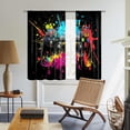 thumbnail image 5 of Gaming Kitchen Curtains Graffiti Gamepad Colorful Bedroom Window Treatments Cute Video Games Bedroom Living Room Drapes Fabric 2 Panels 42x63 Inch, 5 of 6