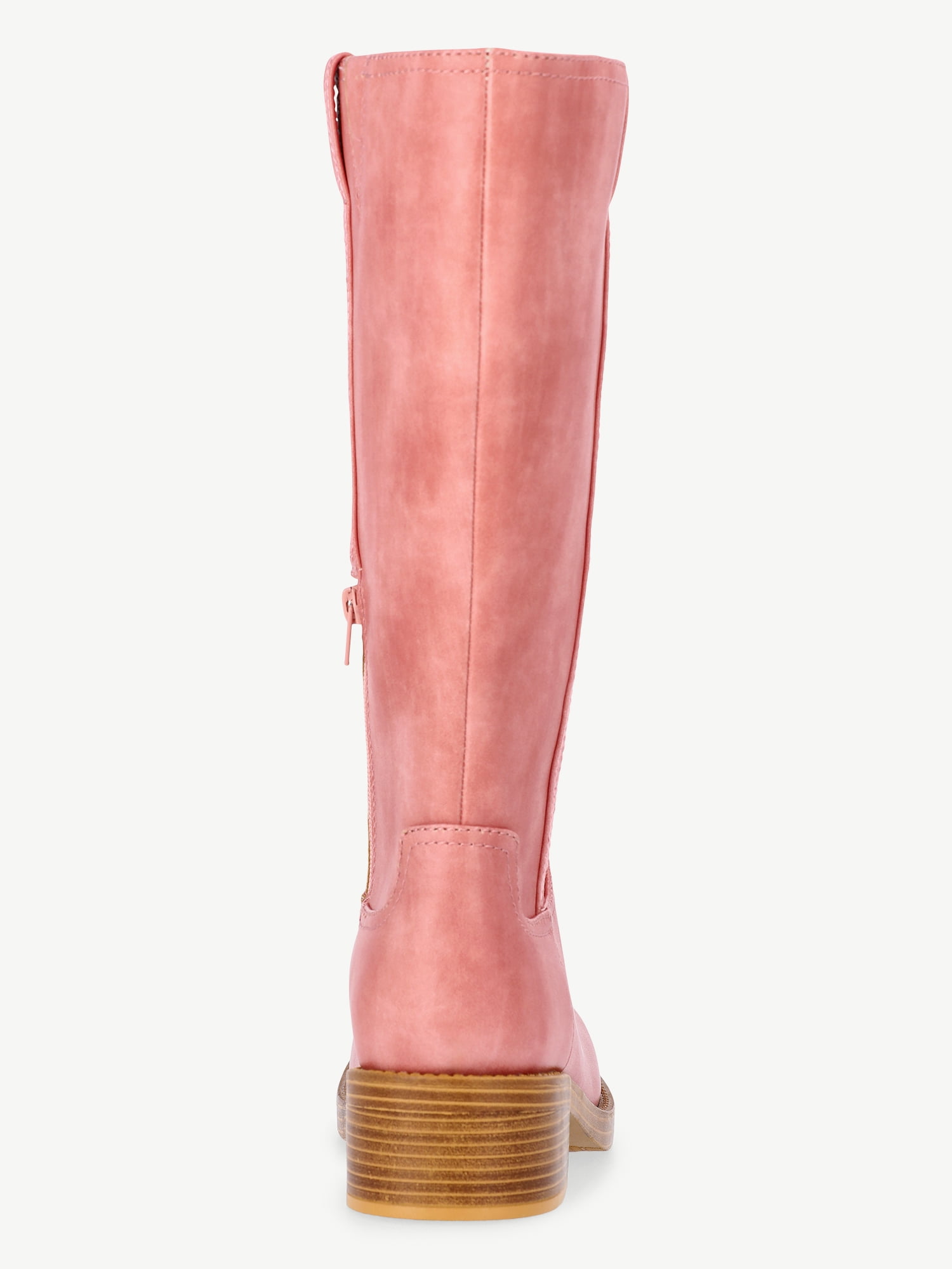 No Boundaries Faux Leather Tall Riding Boots, Women's (Wide Width Available)