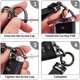 thumbnail image 4 of Llavero de fibra de carbono para coche, llavero de cuero de microfibra, llaveros universales para llaveros para hombres y mujeres, (negro), 4 of 5
