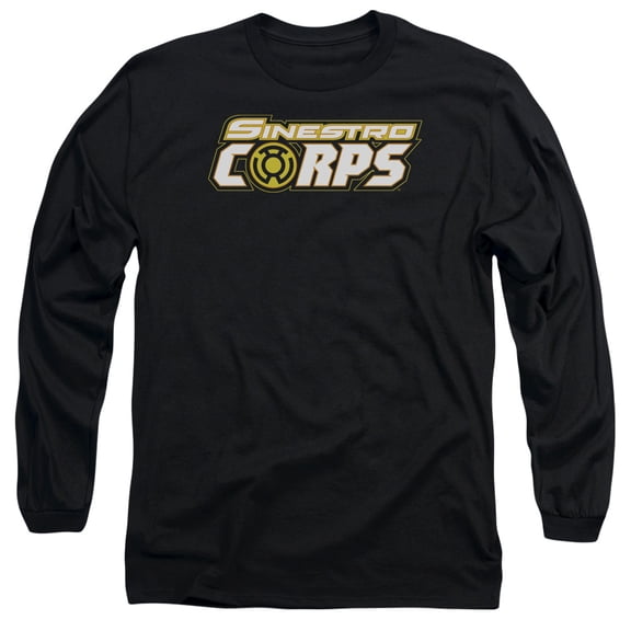 Green Lantern Sinestro Corps Logo Long Sleeve Adult 18/1 T-Shirt Black