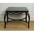 thumbnail image 4 of Mango Steam Vanity Seat for Makeup Room, Dressing Stool, Entryway Bench - Gray Shoe Bench, 4 of 10